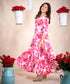 Colorful Printed Half Sleeve Maxi Dress
